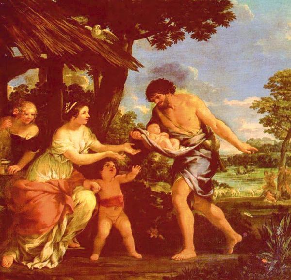 Pietro da Cortona Romulas and Remus Brought Back by Faustulus China oil painting art